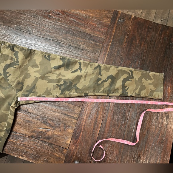 Vintage Y2K Low Rise Camo Pants with Rhinestone Details - Picture 3 of 9